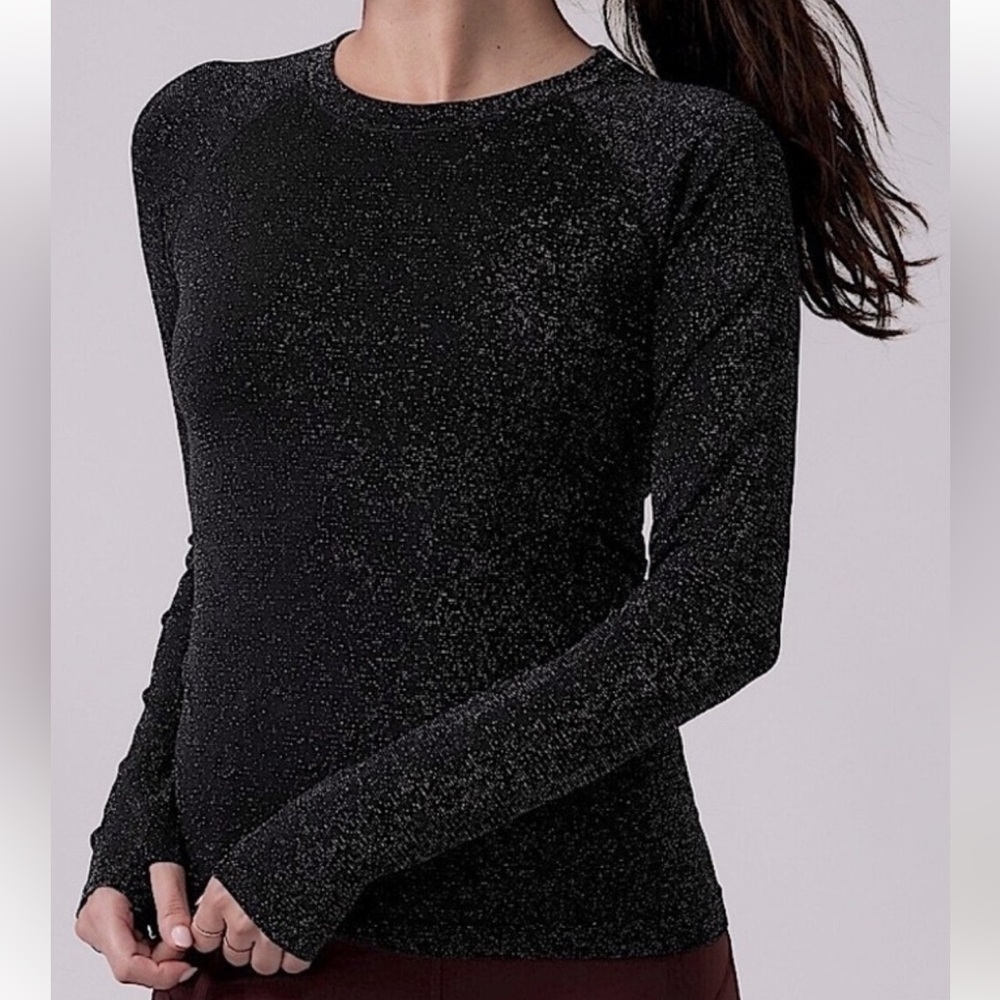 Athleta Black Shimmer Top, XS